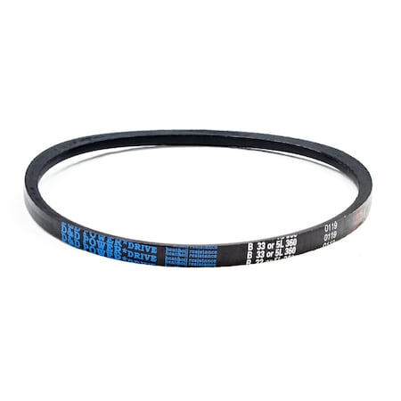 D&D B33/5L360 Classical V-Belt, 36 in Outside Length, 21/32 in Top Width, 1 Ribs B33/5L360